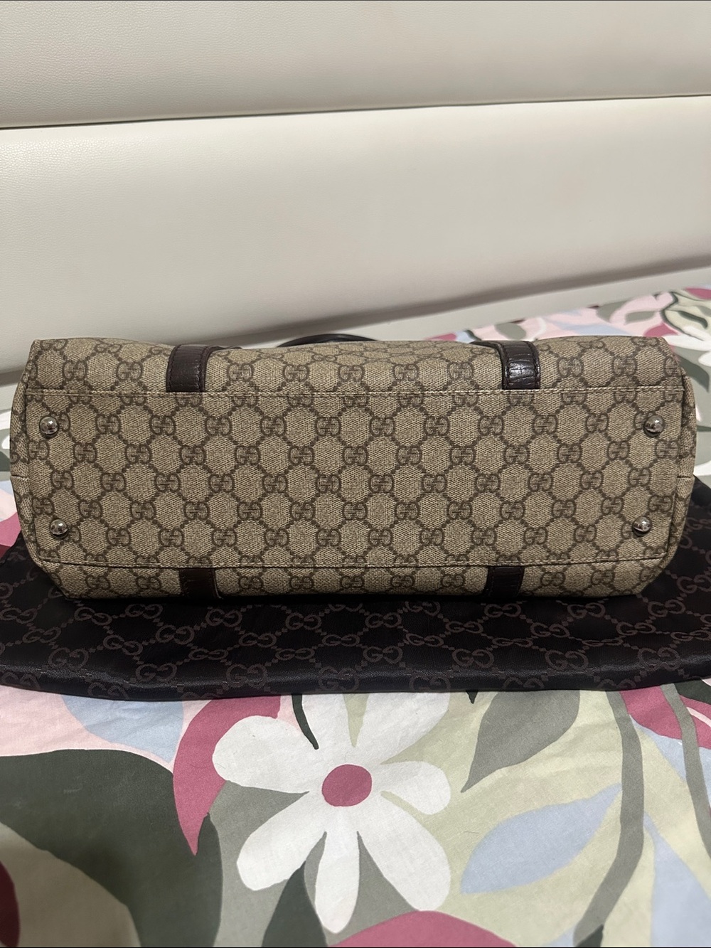 Gucci Beige/Brown Monogram PVC Tote - Picture 6 of 15